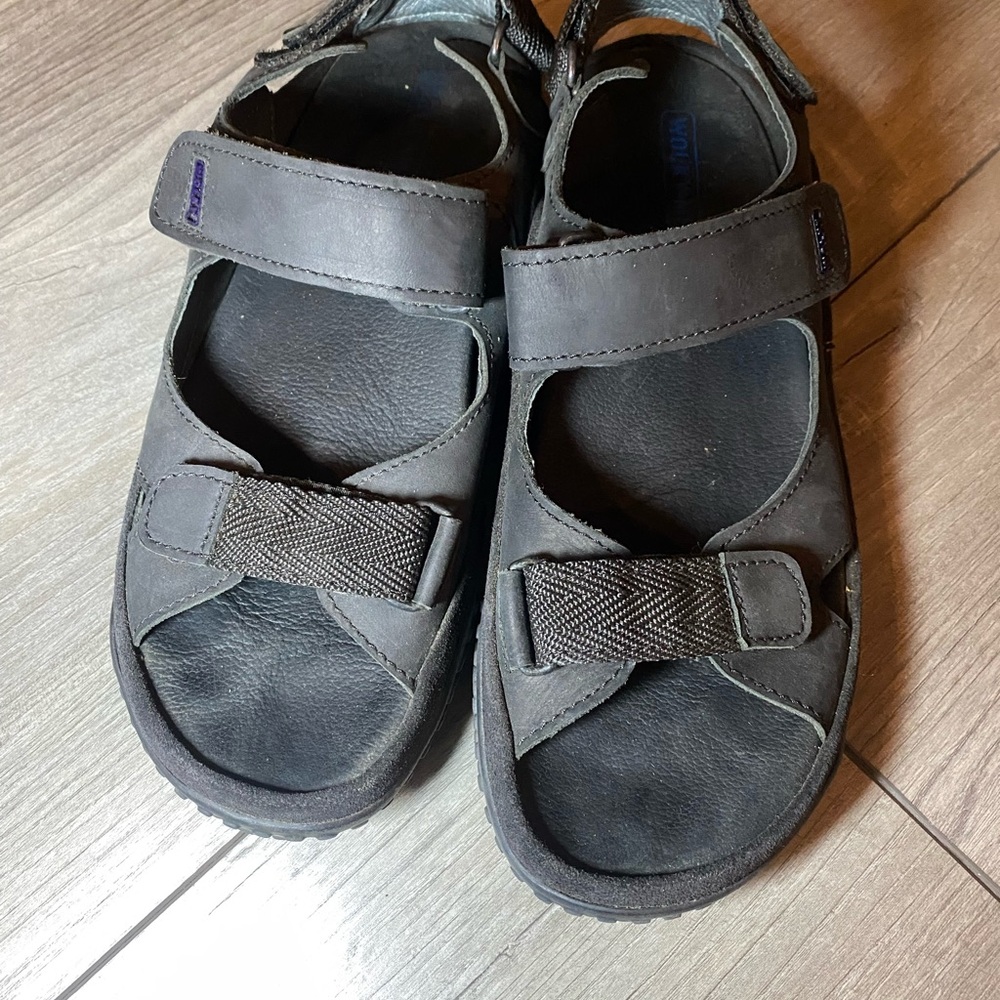 EUC Black Wolky Adjustable Hook-and-Loop Sandals